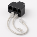 RJ11 Three way coupler Connect  DC-UPS  Size4 (Aux1) to external sensor