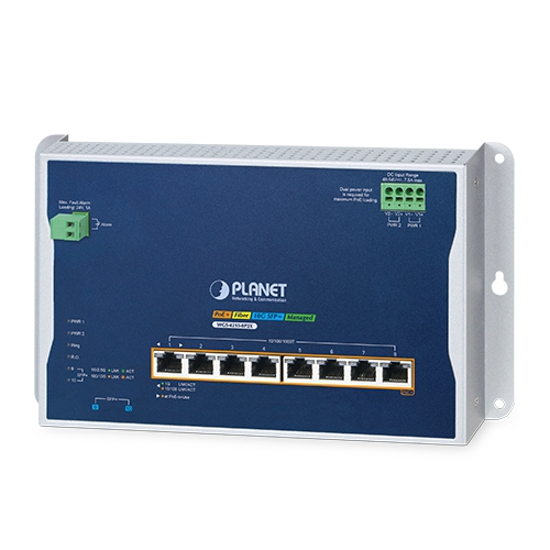 Switch Ethernet gestionable de montaje en pared WGS-4215-8P2X, L2+ industrial, 8 puertos 10/100/1000T 802.3at PoE + 2 puertos 10G SFP+