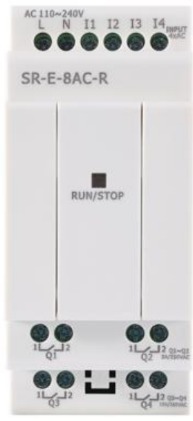 Módulo de Expansión SR-E-8AC-R, 4 Entradas Digitales 110-240VAC, 4 Salidas Relé, Alimentación AC110-240V, Rievtech