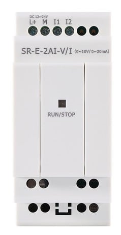 Módulo Expansión SR, 2 Entradas Analógicas 0–10 V / 0–20 mA, 12–24 VDC