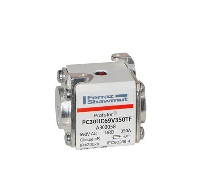 Fusible Mersen Protistor® 350A size 30 aR, 600 - 690VAC (IEC) / 700VAC (UL)