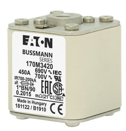 Fusible Ultrarápido Bussmann 350A, AC 690 V, size 1, aR