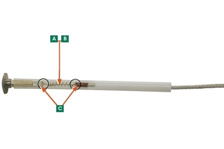 Hilo Fusible Positrol, Estilo Universal, Velocidad T de S&C  (TCC No. 170-62) 584  mm. Longitud