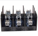 Bloque portafusible 3 polos 60A max., 600V AC, UL Clase H y K