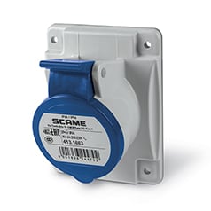 ENCHUFE HEMBRA P/EMPOTRAR 2P+T IP44 32A 6h 200-250V, FIJACION 84X106mm