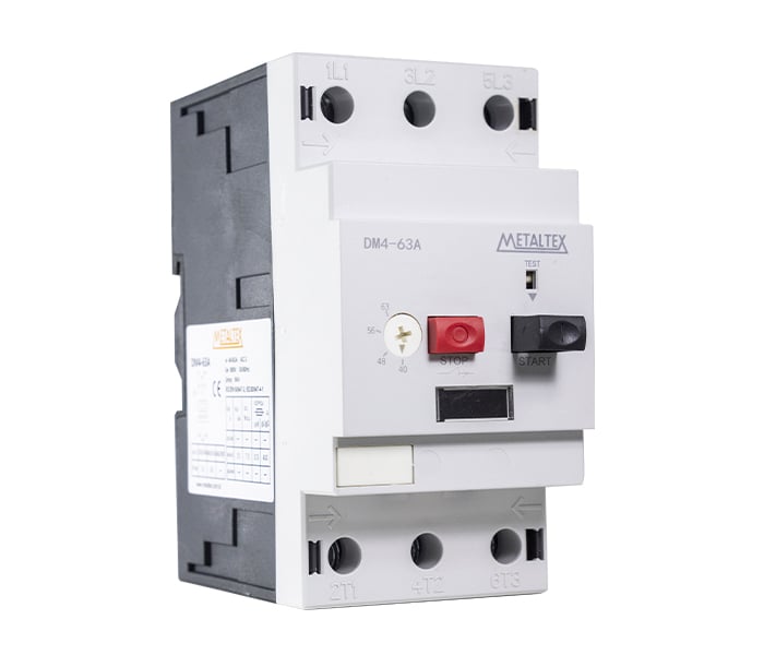 Guardamotor DM4, 2 botones, regulación térmica 40-63A