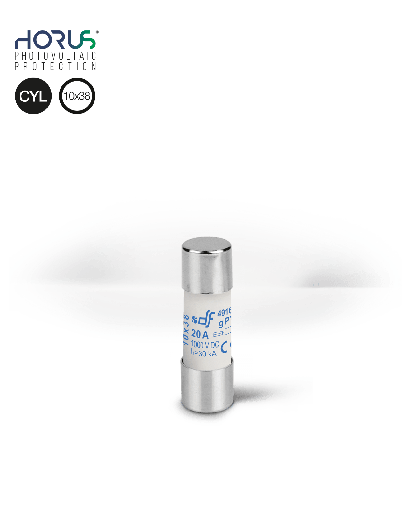 Fusible 10x38 mm gPV , 1000V DC, 16A marca DF Electric, para aplicaciones fotovoltáicas