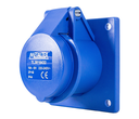 Toma de Panel 16A 2P+E-6H - Azul - IP44