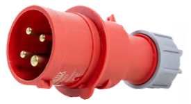 Enchufe Volante 3p+n+t, 32A macho 6H, IP44 