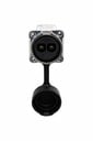 Conector Circular Serie LP-28 Macho 2 Pines Panel Metal (Bloqueo) CNLINKO