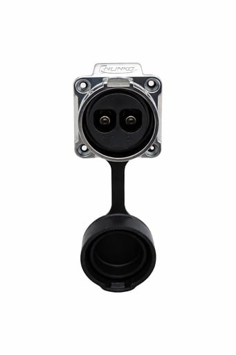 Conector Circular Serie LP-28 Macho 2 Pines Panel Metal (Bloqueo) CNLINKO