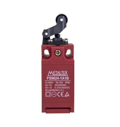Interruptor de seguridad de palanca fija con rodillo FS96 1NO+1NC