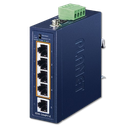 Switch Industrial Compacto 5 Puertos Fast Ethernet con 4 PoE+ PLANET ISW-504PT-E