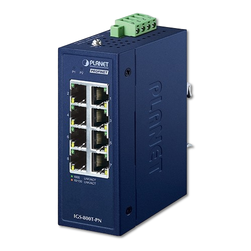 Switch Industrial PROFINET 8 Puertos Gigabit Ethernet PLANET IGS-800T-PN