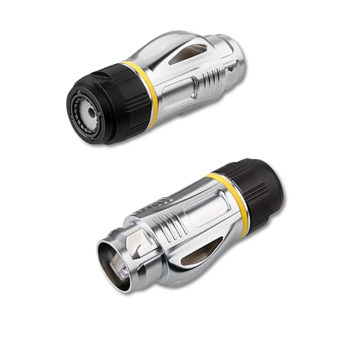 Conector circular RJ45 macho metálico CNLINKO BD-24-C/RJ45/015/PE-43-001 IP65 para crimpar.