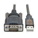 Cable Adaptador USB a RS232 DB9 Macho FTDI con Retención COM 1,52 m Tripp Lite U209-005-COM