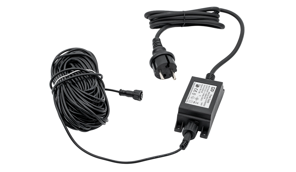 Adaptador de Poder 12 V DC 1 A IP68 con Cable de 20 m para Estación Meteorológica Ecowitt WS90