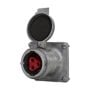 Arktite AR receptacle, 60A, Three-wire, three-pole, 50-400 Hz, Style 1, Copper-free aluminum, Spring door, 600 Vac/250 Vdc