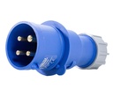 Enchufe Industrial Volante Macho 32A 3P+T 9H Azul