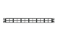 Panduit MINI-COM High Density Modular Patch panel - black - 1U - 19/23 - 48 ports