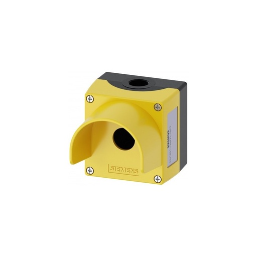 Caja para Dispositivos de Mando 22 mm Redonda Metal Amarillo 1 Punto de Control Siemens 3SU1851-0AA00-0AC2