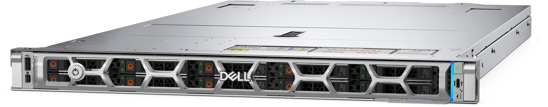 DELL PowerEdge R470 servidor 1,92 TB Bastidor (1U) Intel Xeon 6 6511P 2,3 GHz 128 GB DDR5-SDRAM 800 W