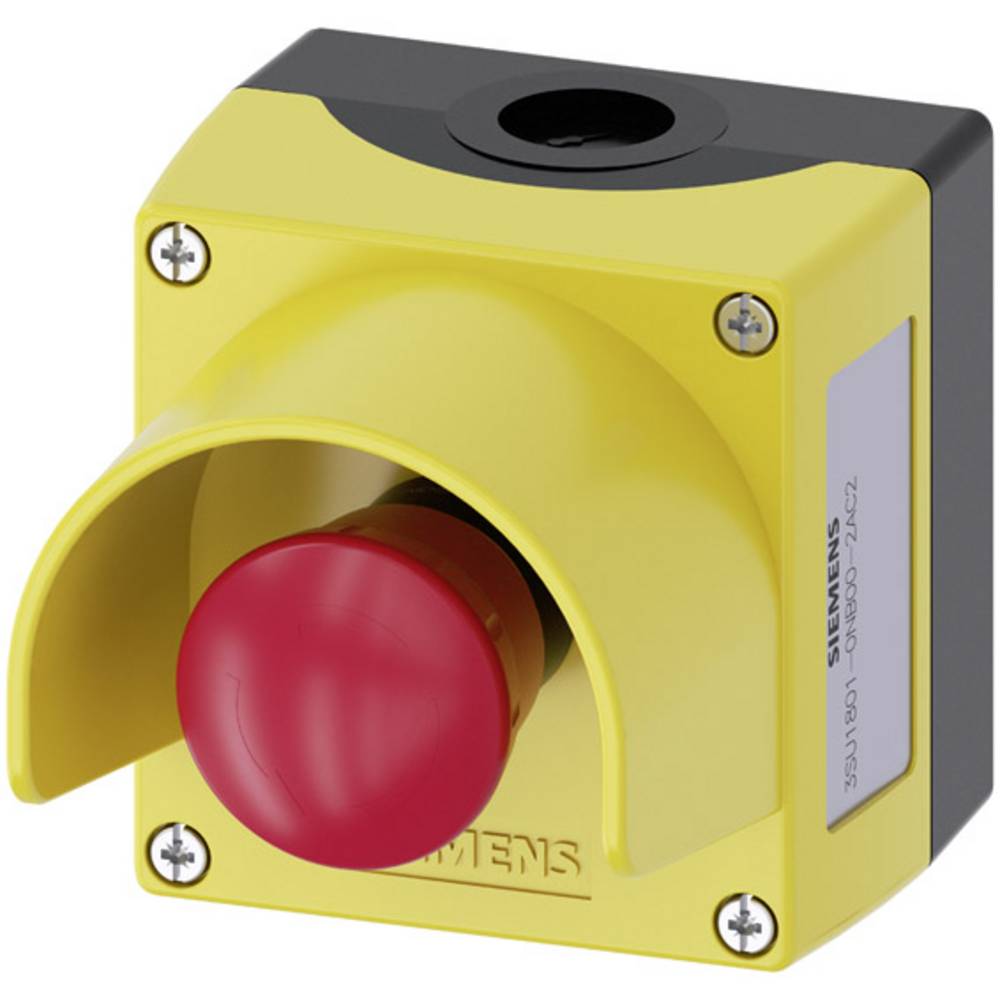 Caja de Interruptor Pulsador de Parada de Emergencia 2NC Rojo/Amarillo Siemens 3SU1801-0NB00-2AC2 3SU1.5