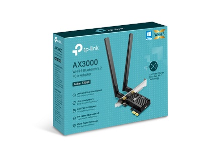 TP-LINK Archer TX55E Adaptador PCIe AX3000 WiFi6 Bluetooth